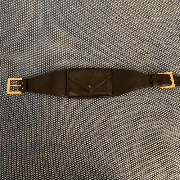 Chanel Vintage Leather Waist Belt & Card Case - Picture 5 of 9